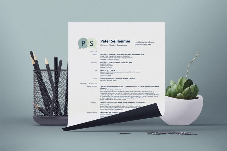 peter seilheimer branding identity professional resume