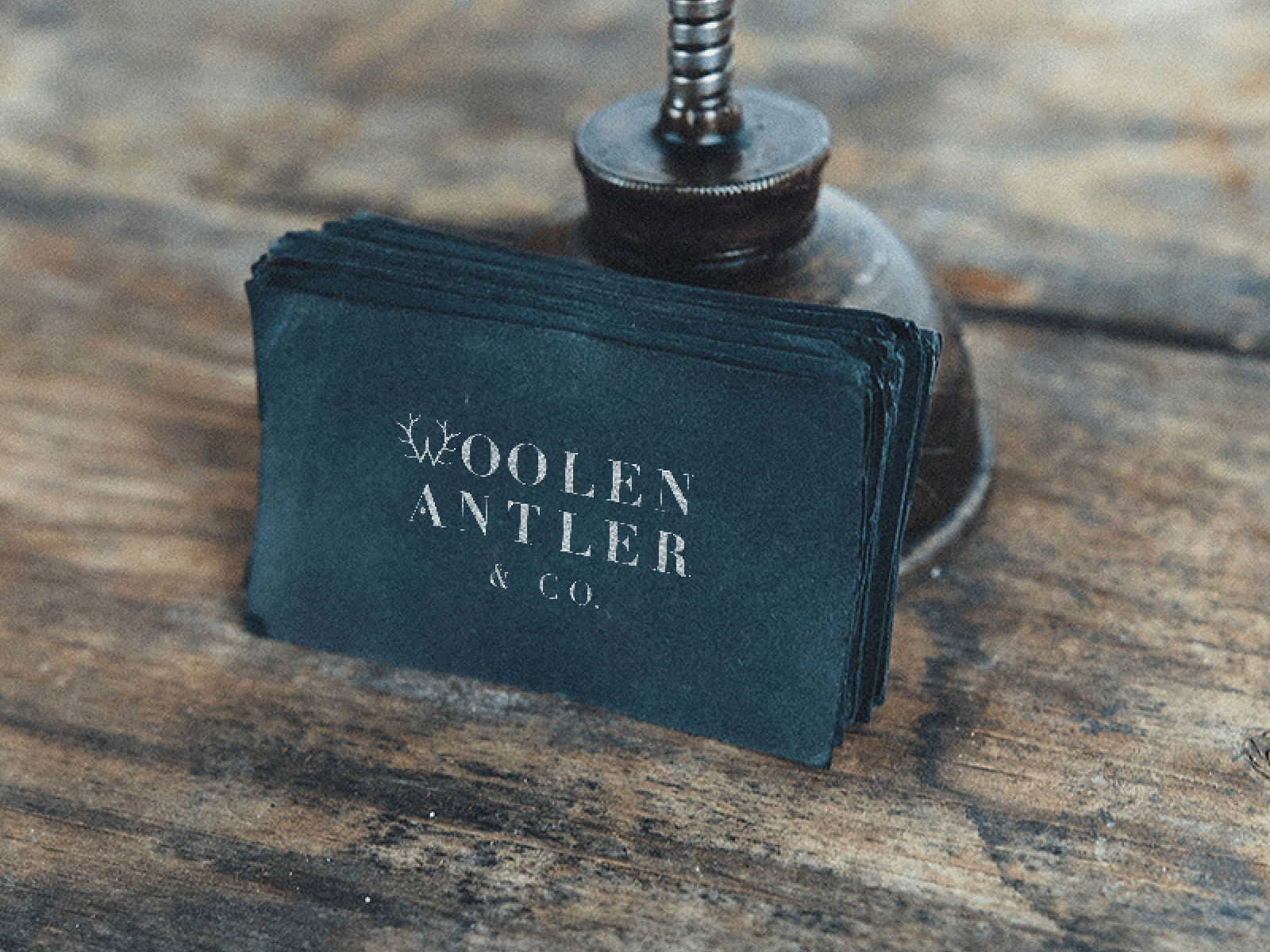 Woolen-Antler-Brand-Business-Card-Black