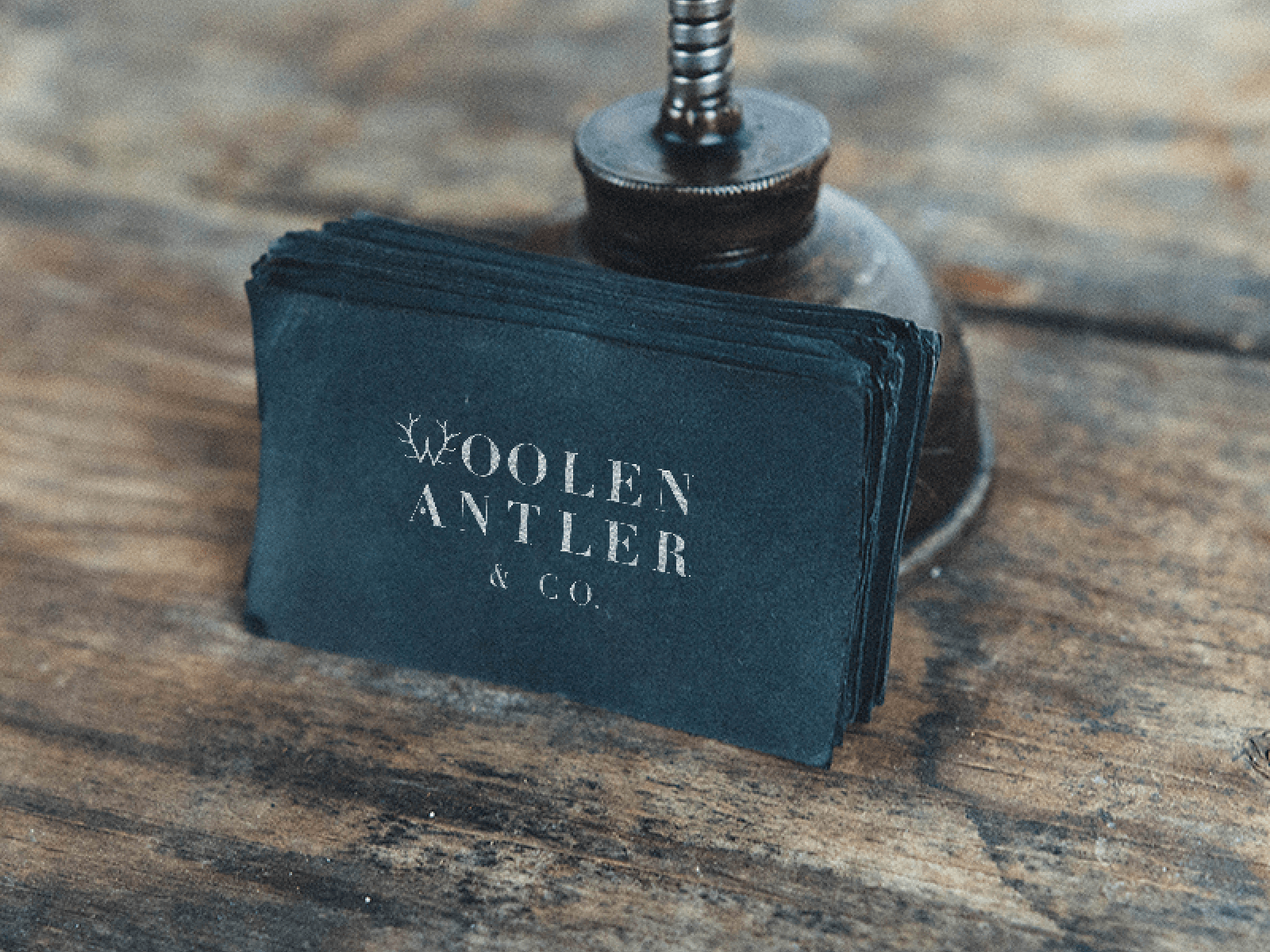 Woolen-Antler-Brand-Business-Card-Black Woolen-Antler-Brand-Business-Card-Black