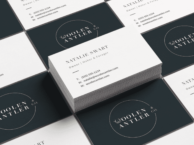 Woolen-Antler-Brand-Business-Cards Woolen-Antler-Brand-Business-Cards