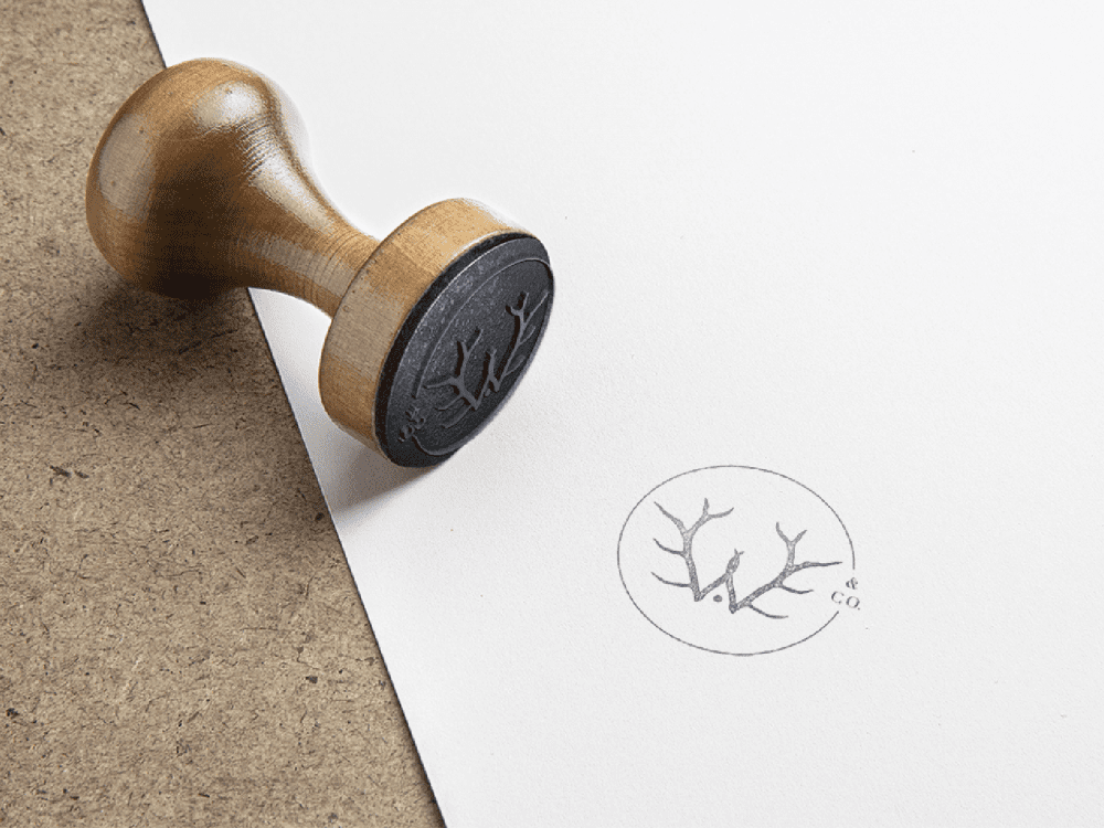 Woolen-Antler-Brand-Stamp-Mock-Up Woolen-Antler-Brand-Stamp-Mock-Up