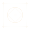 Square with a circle in the middle that has a diamond and a circle in the very center.