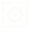Logo Mark Square with a circle in the middle that has a diamond and a circle in the very center.